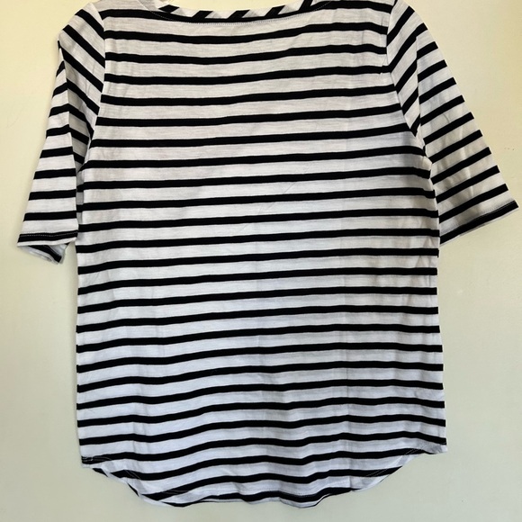 Loft Small 100% cotton nautical blue and white stripped shirt ❤️ embroidered - Picture 2 of 8